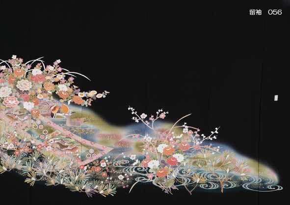 斜目取りに四季の花